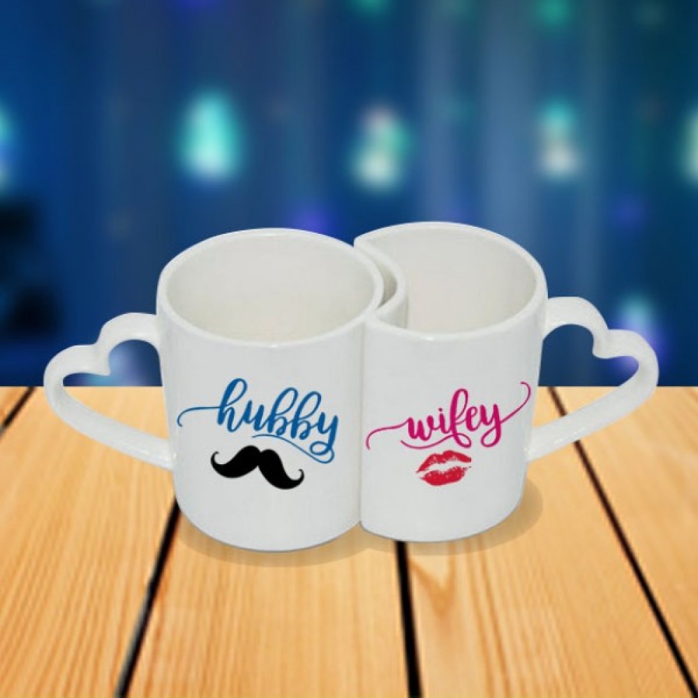 Personalized Hubby And Wifey Couple Coffee Mug
