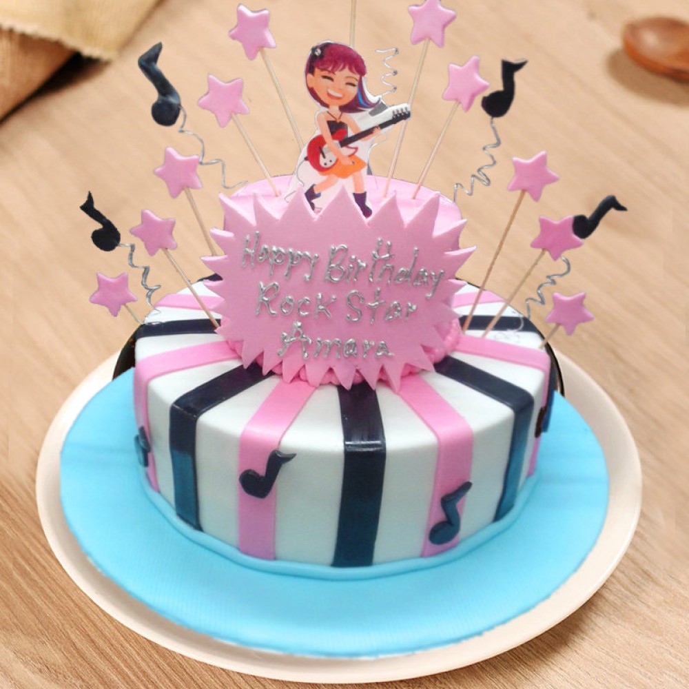 Baby Rockstar Theme Cake