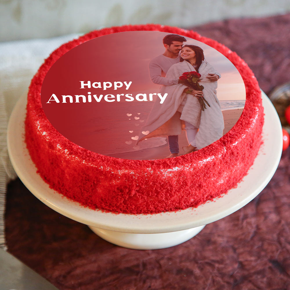 Romantic Anniversary Cake With Name Edit Online