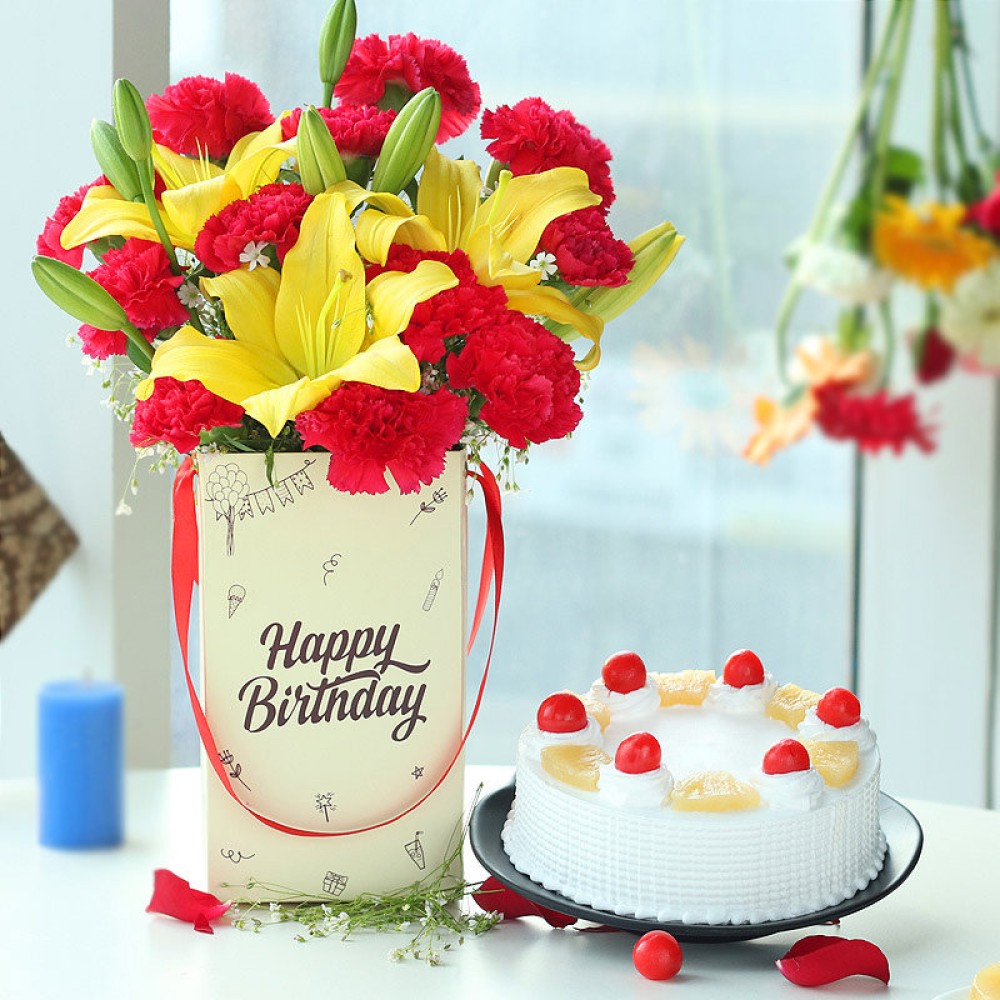 Roses With White Forest Cakes