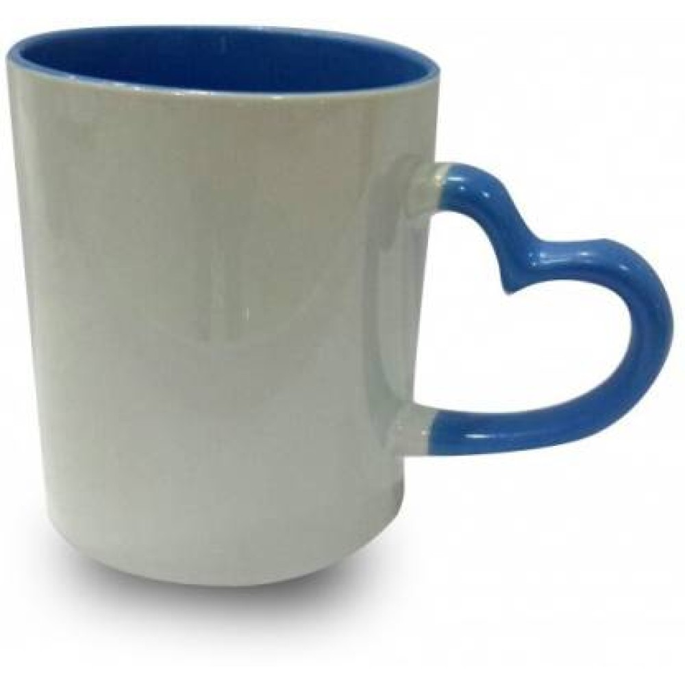 Digital Heart Handle Ceramic Mug
